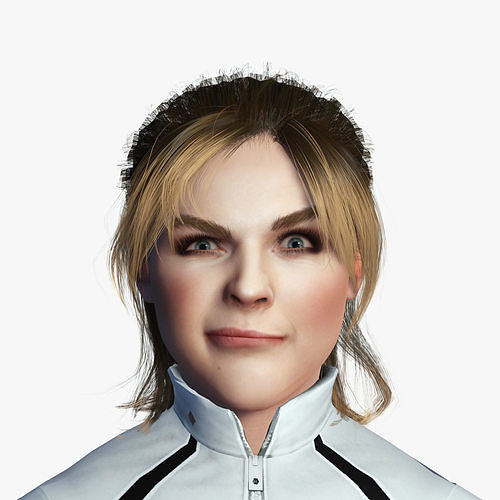 Chloe Grace Moretz 3D Rigged model ready for animation Low-poly 3D model