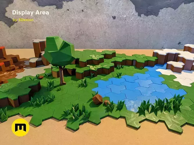 Display Area Building Blocks Free 3D print model