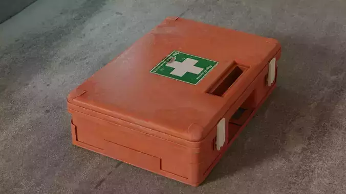 Medikit realistic- Blender rigged Low-poly 3D model