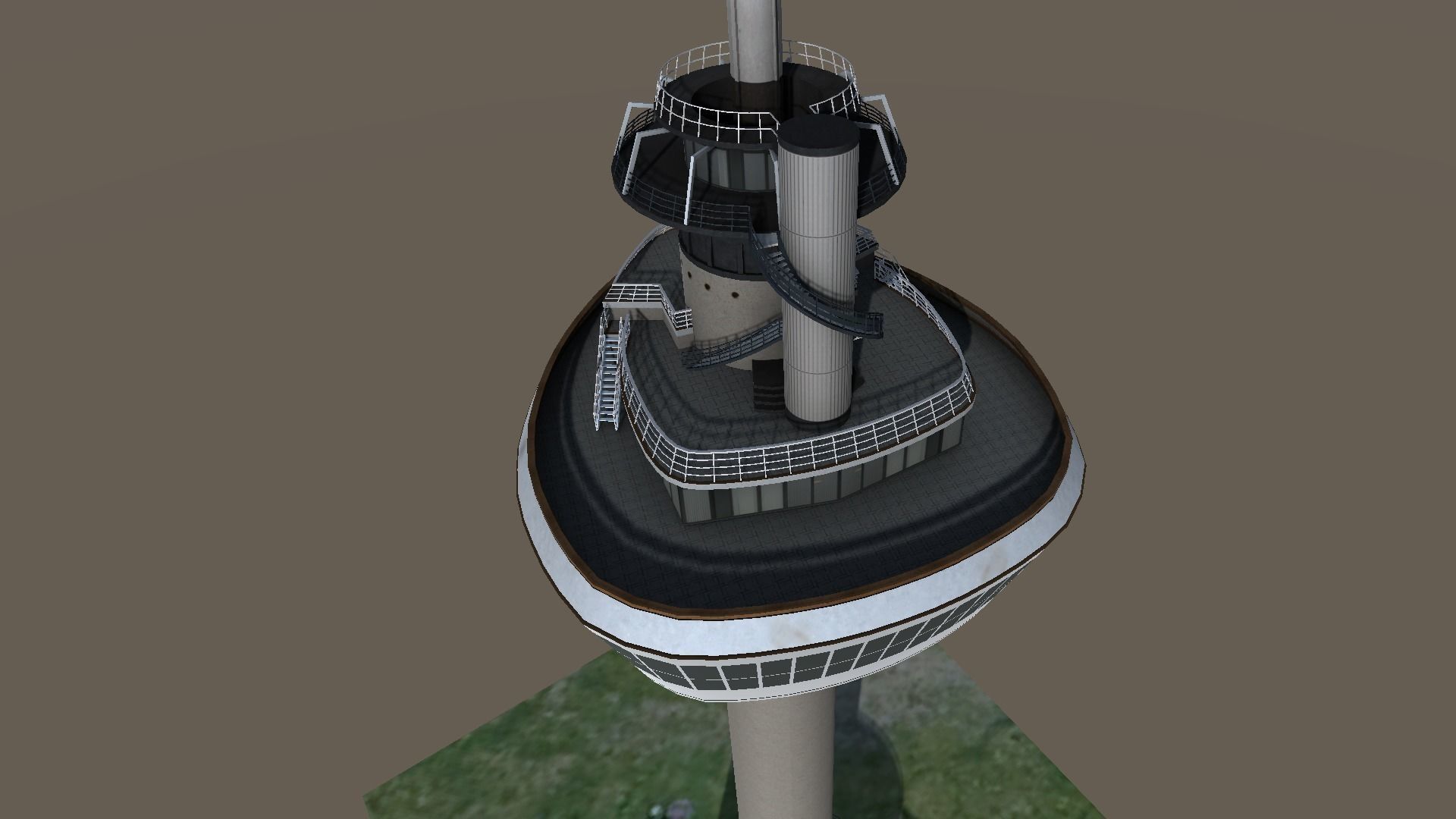 Euromast Tower Rotterdam 3d model low-poly Low-poly 3D model_3