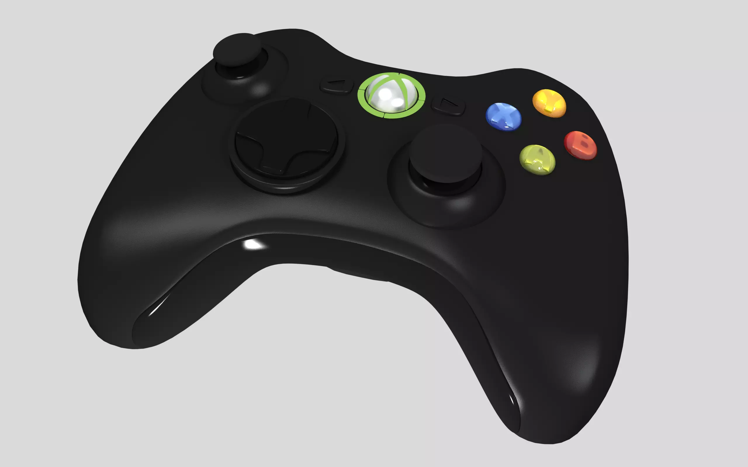 Older Xbox 360 Gamepad Free 3D model_0