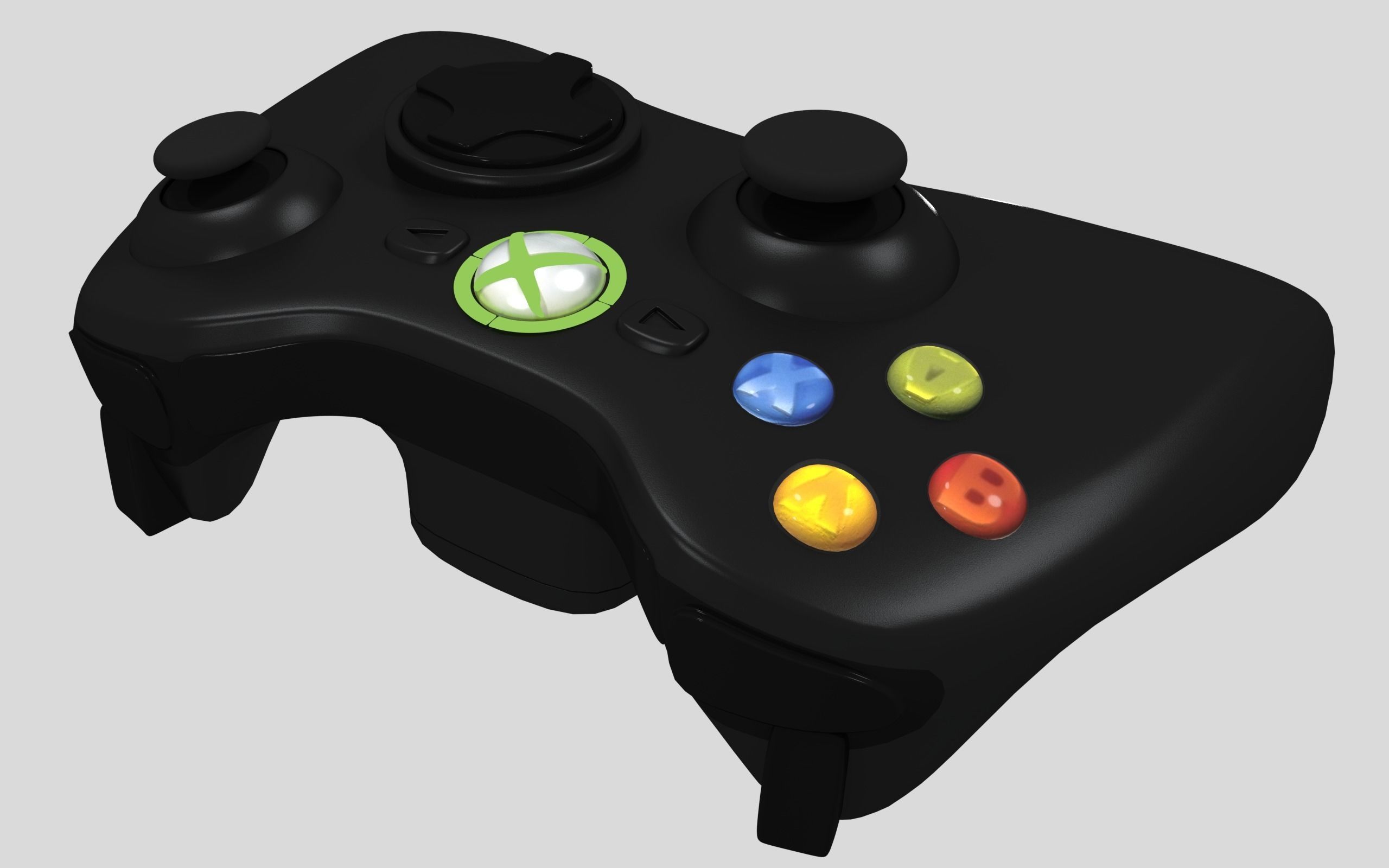 Older Xbox 360 Gamepad Free 3D model_1