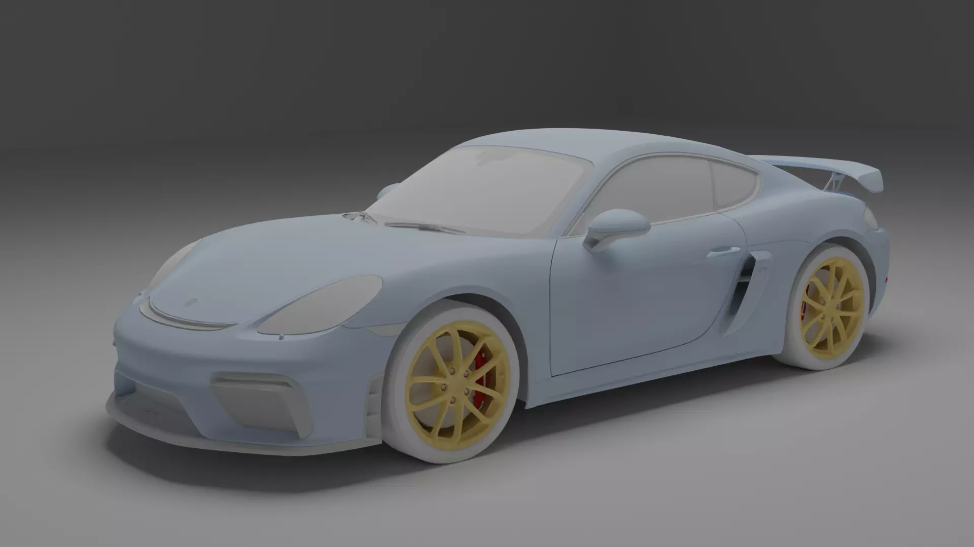 Porsche Cayman GT4 Base Model Low-poly 3D model_0