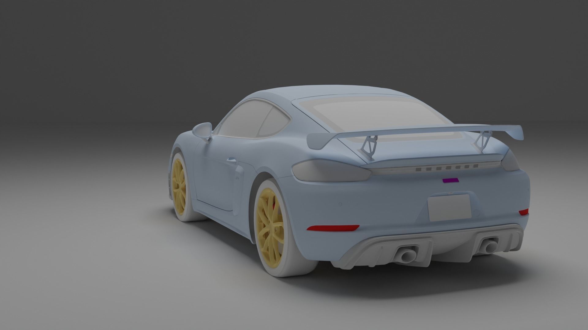 Porsche Cayman GT4 Base Model Low-poly 3D model_1