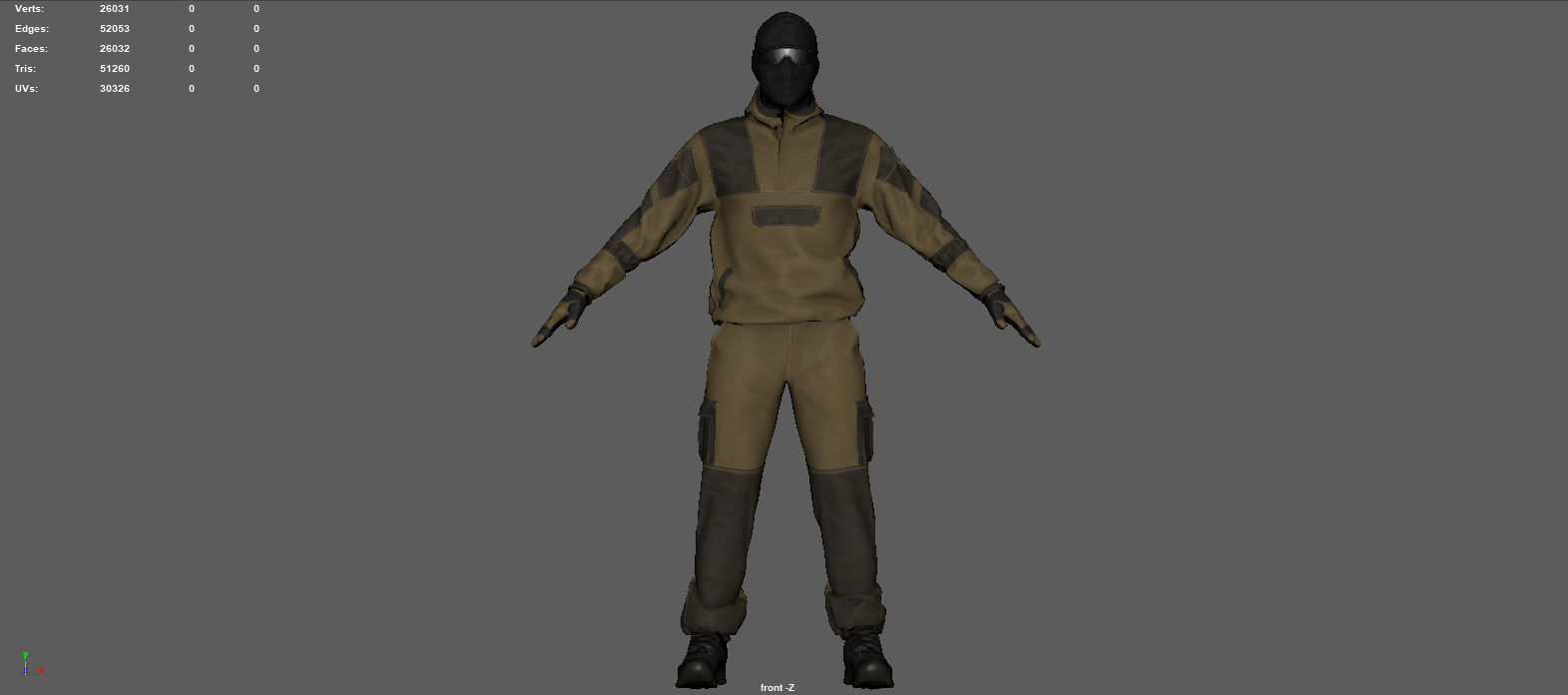TACTICAL UNIFORM 3D model_11