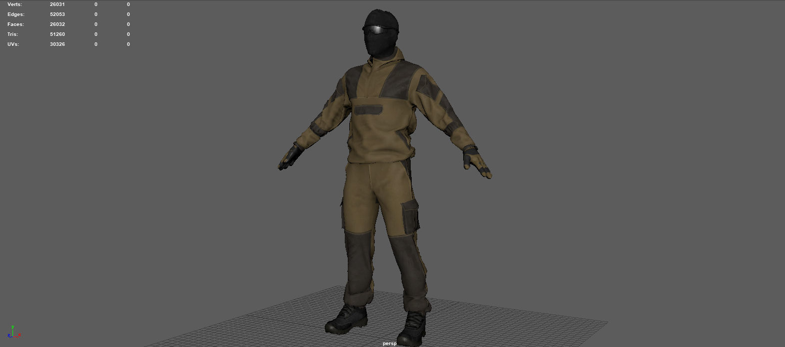 TACTICAL UNIFORM 3D model_9