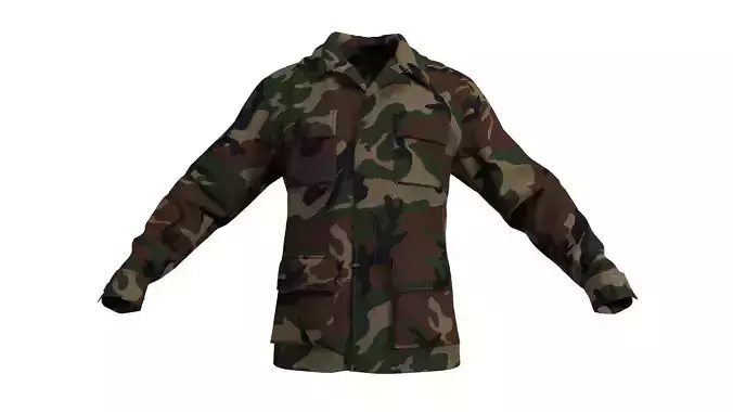 BDU Uniform Jacket - Marvelous Designer  3D model