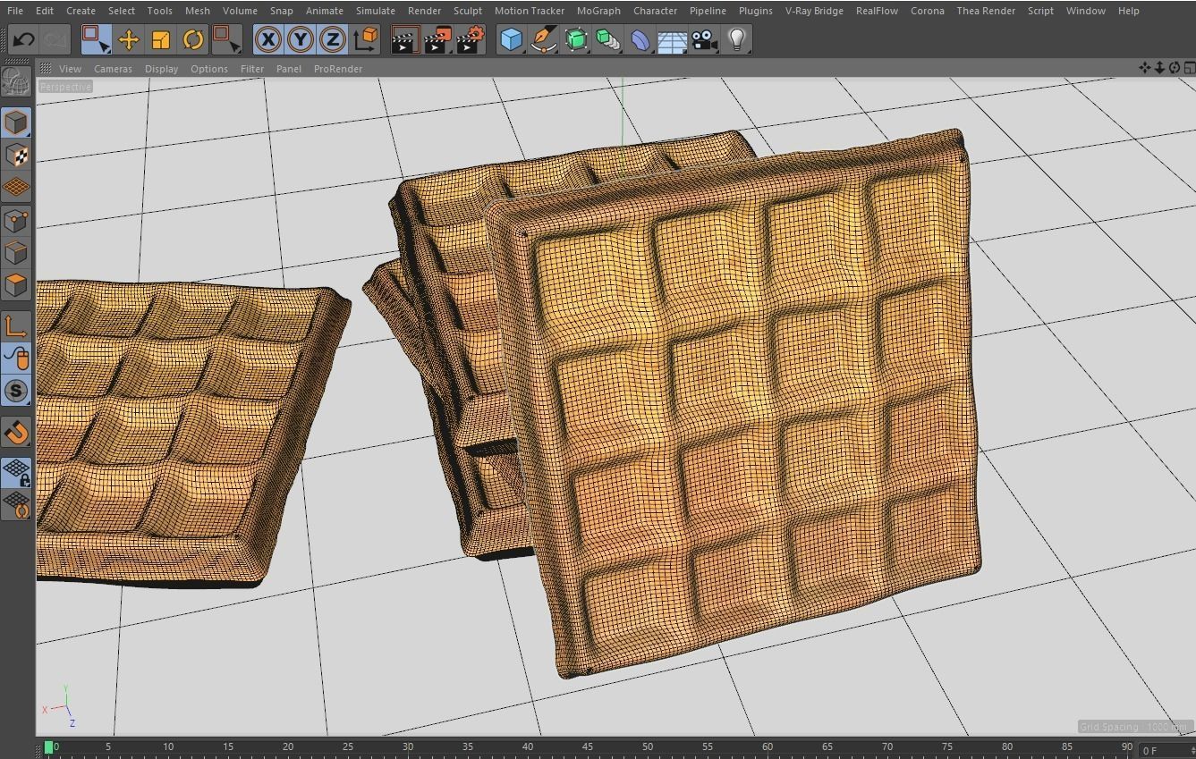 Waffels waffles 3D model_2