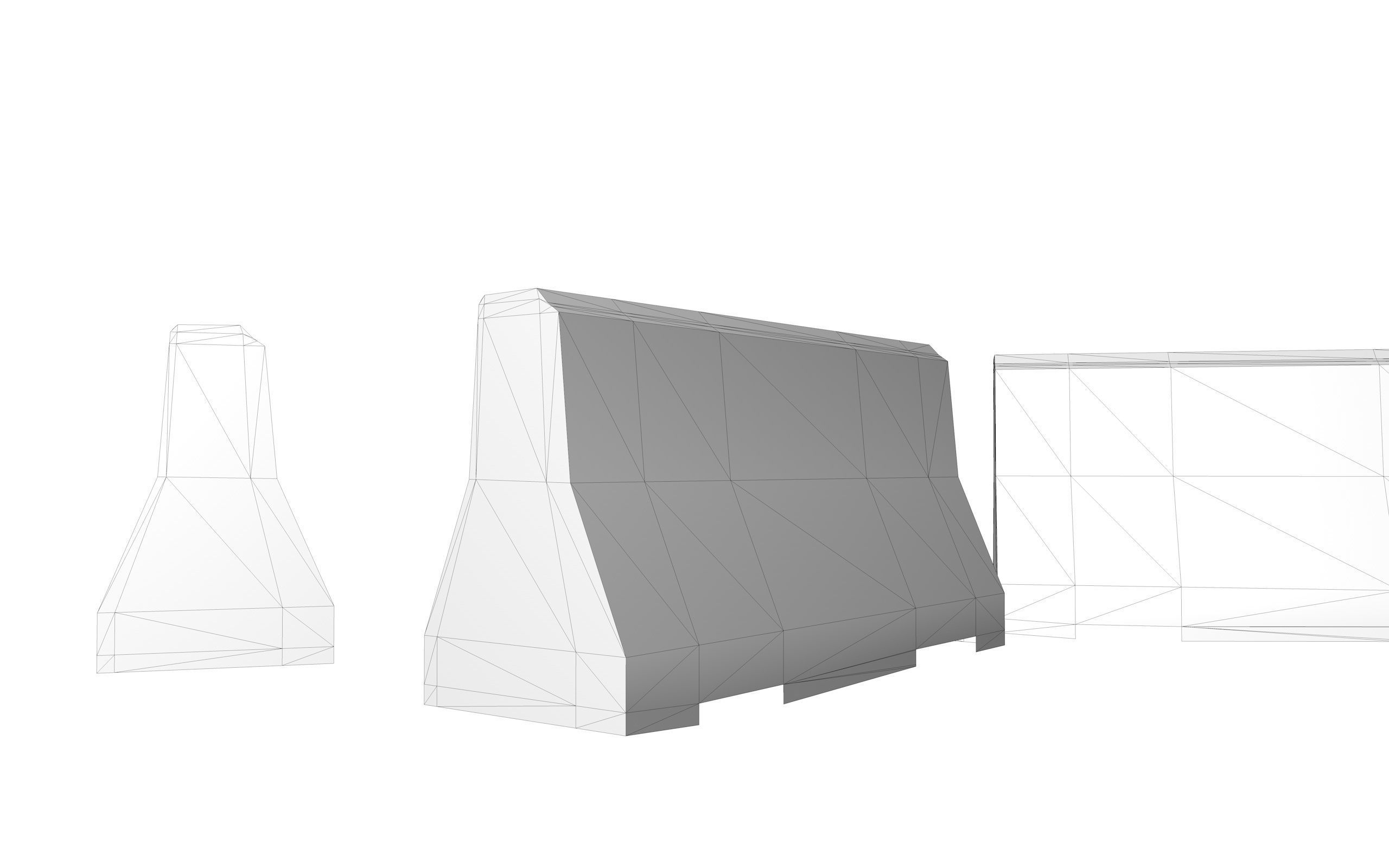 Road Concrete Barrier 3d Model Low-poly 3D model_11