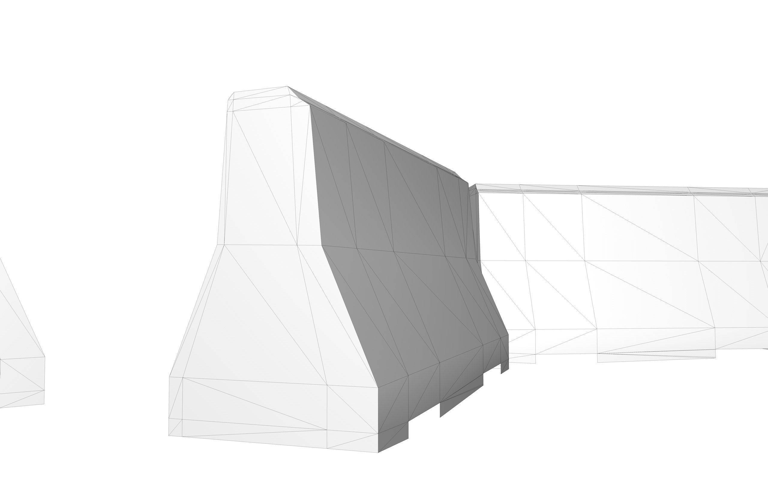 Road Concrete Barrier 3d Model Low-poly 3D model_13