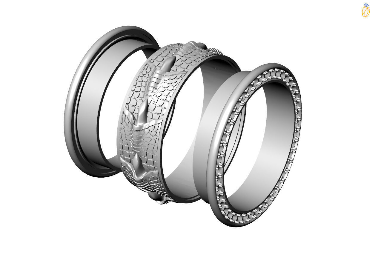 Jewelry rings 3D print model_8