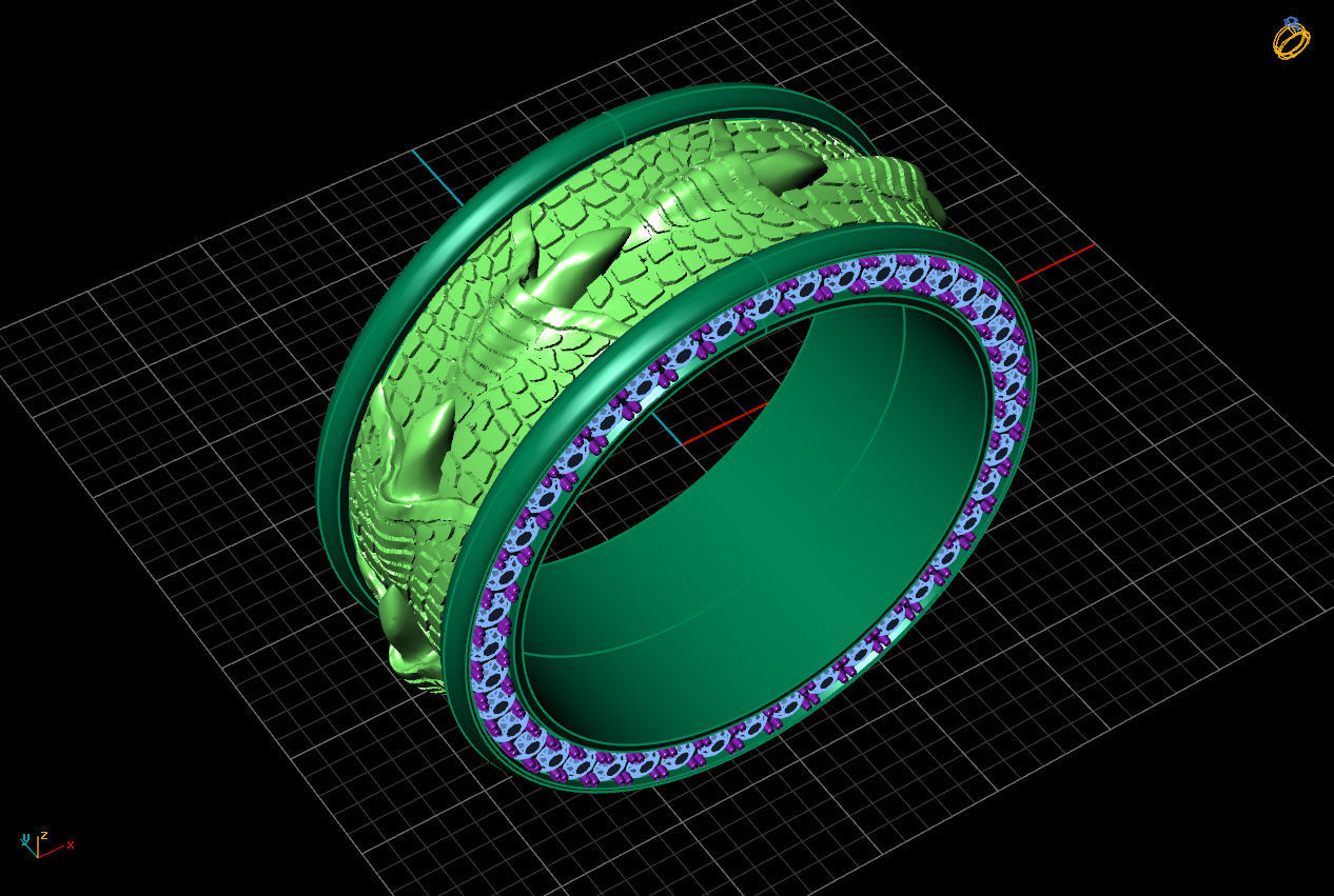 Jewelry rings 3D print model_6