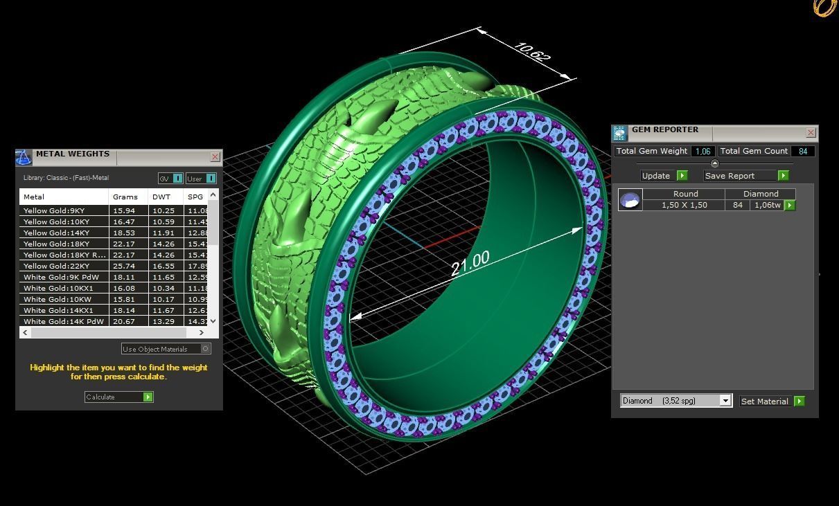 Jewelry rings 3D print model_9