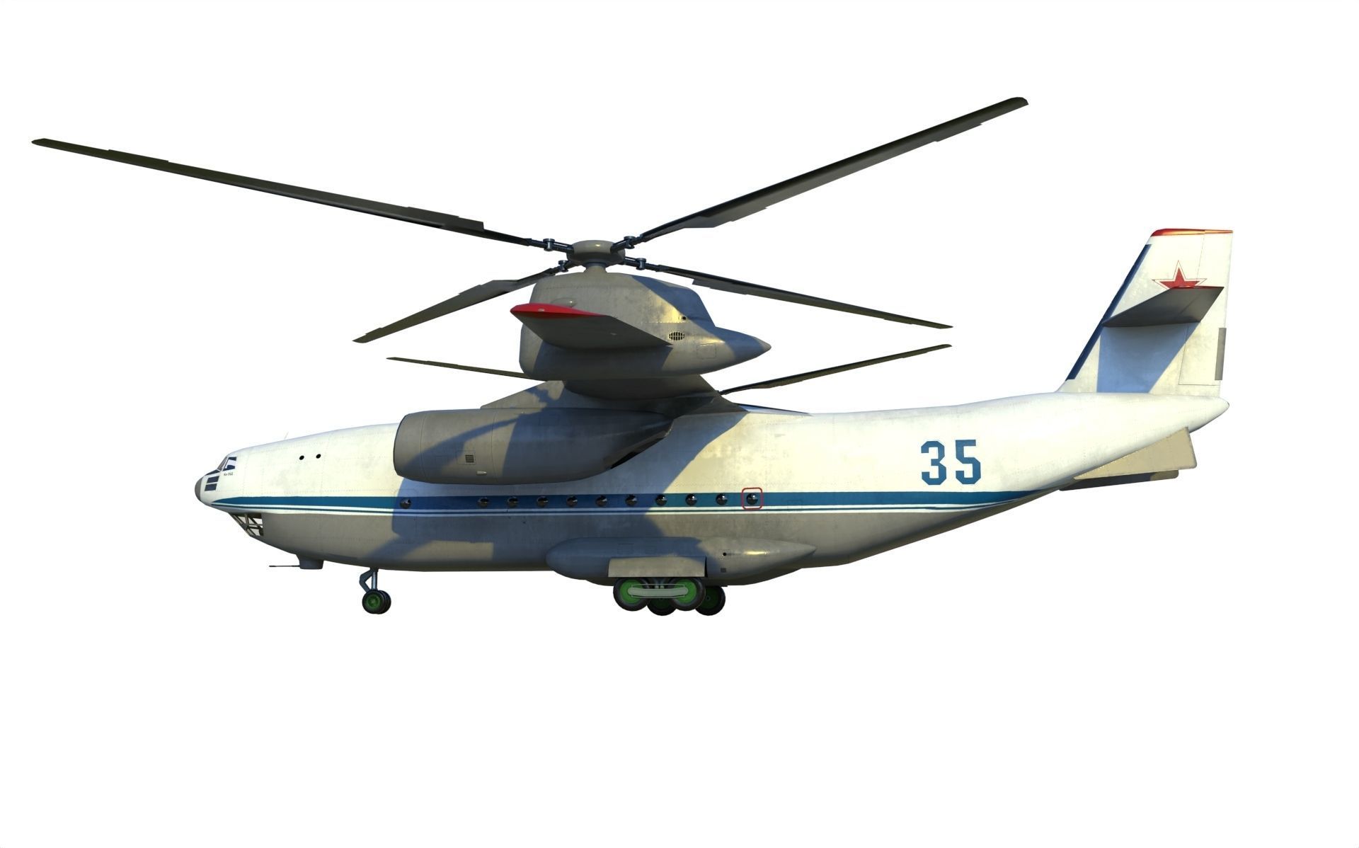 Kamov Ka-35 concept helicopter  3D model_4