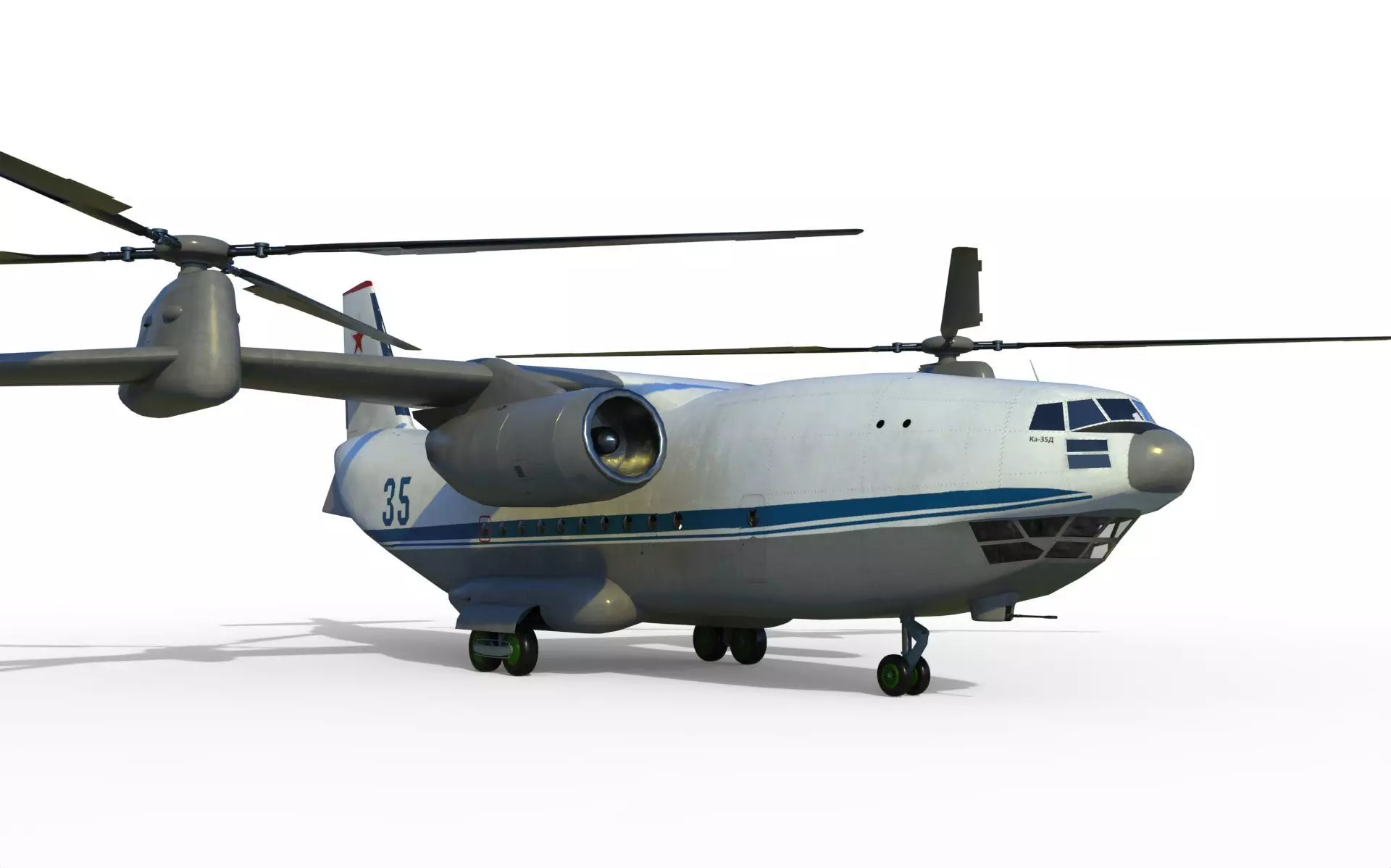 Kamov Ka-35 concept helicopter  3D model_0