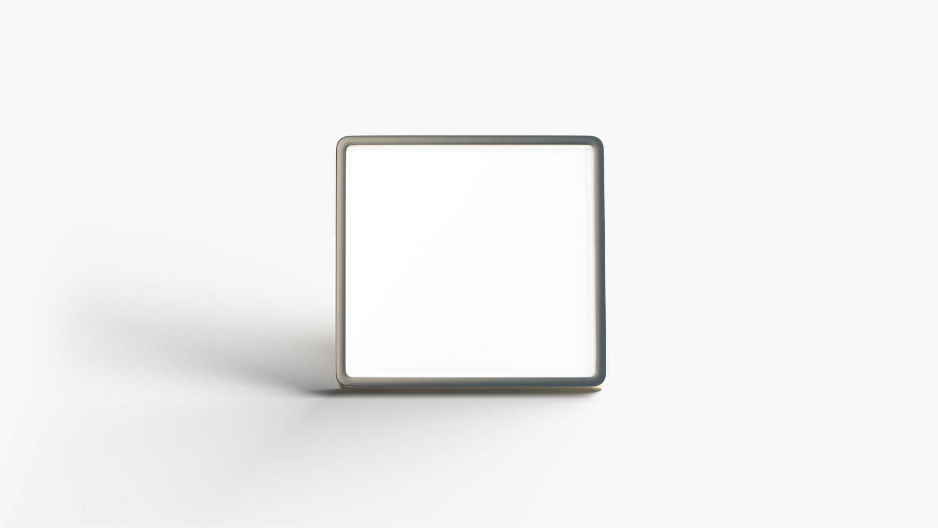 Square Enamel Pin Low-poly 3D model_2