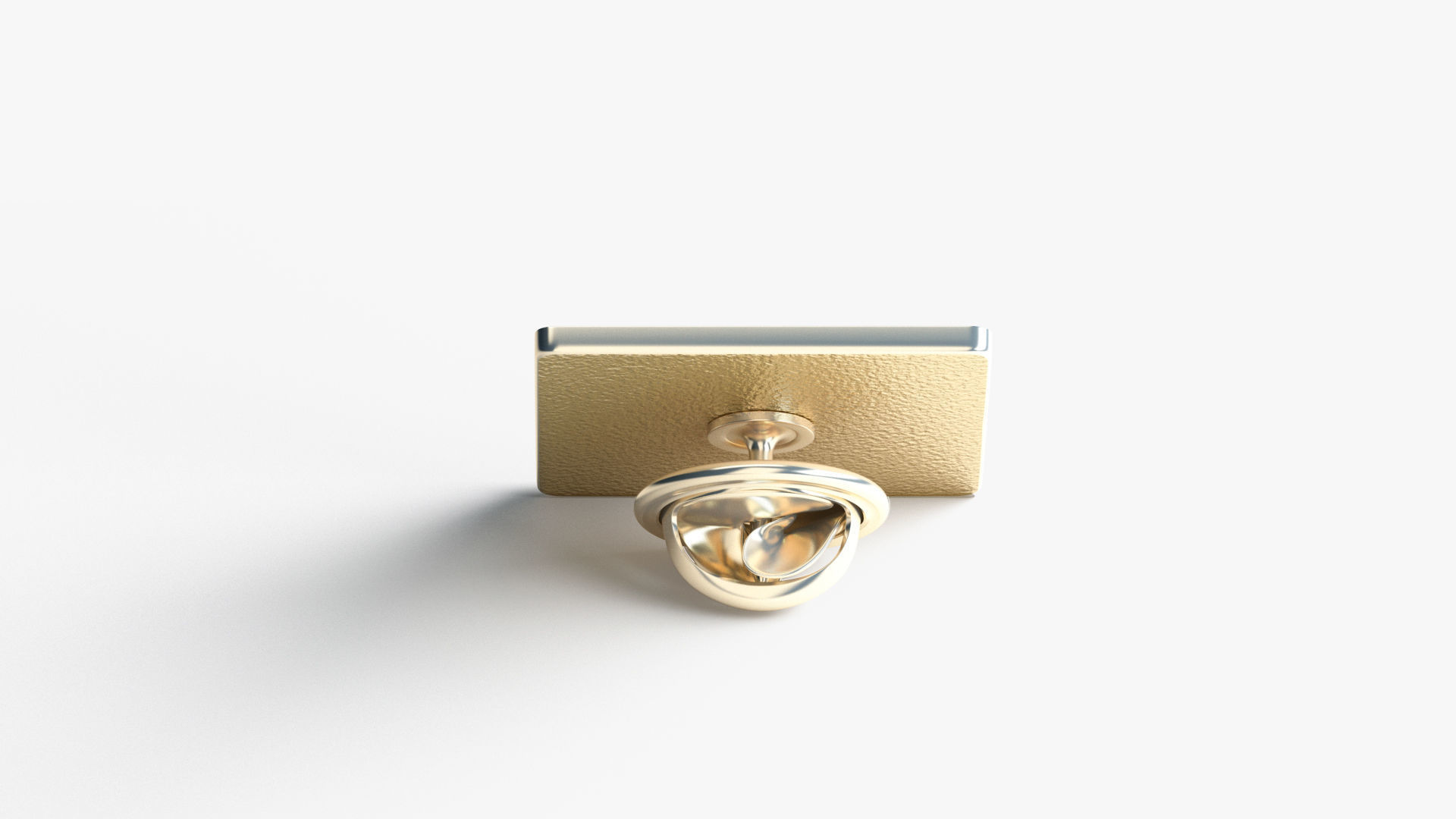 Square Enamel Pin Low-poly 3D model_4