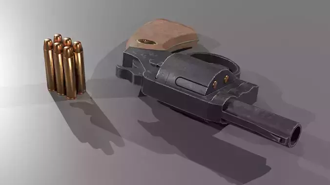 Low Poly Game Ready SnubNose Pistol
