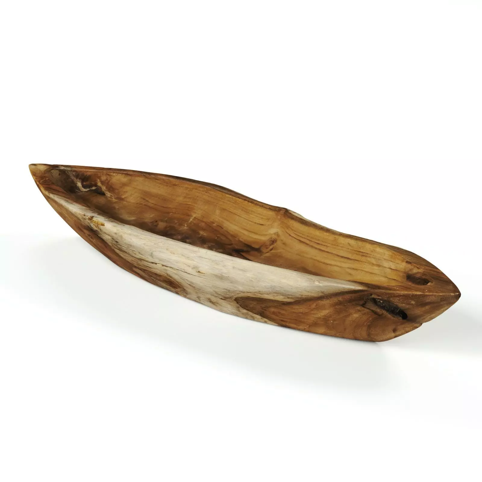 POLYPASTA - wooden bowl ship - teak 3D model_0