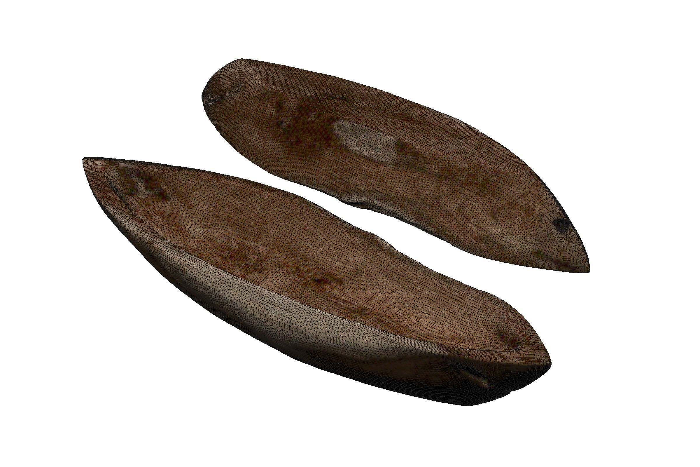 POLYPASTA - wooden bowl ship - teak 3D model_7