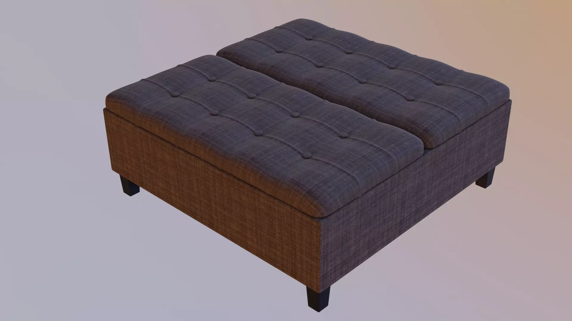 Harrison Coffee Table Storage Ottoman Low-poly 3D model