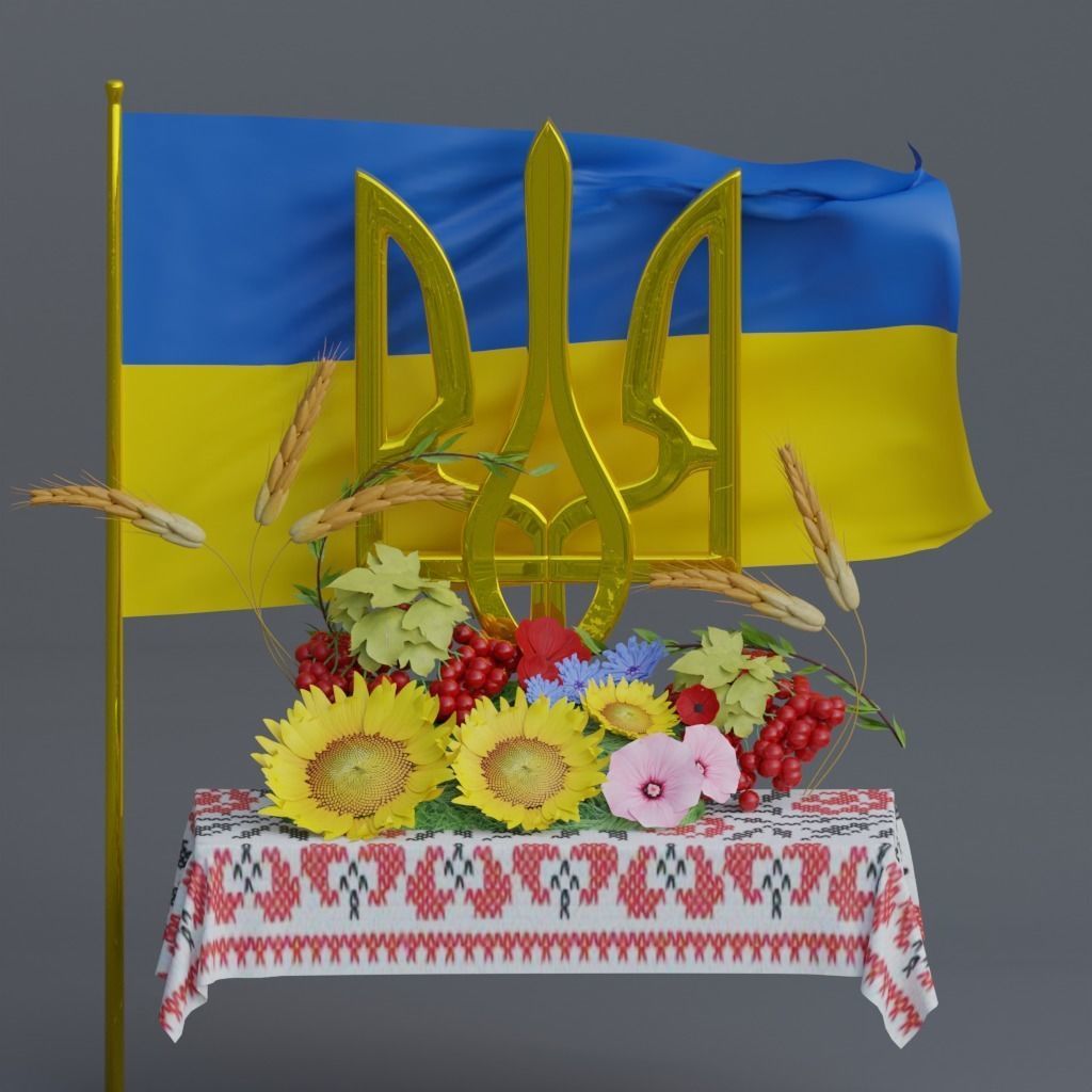 Ukrainian Symbols 3D model | CGTrader