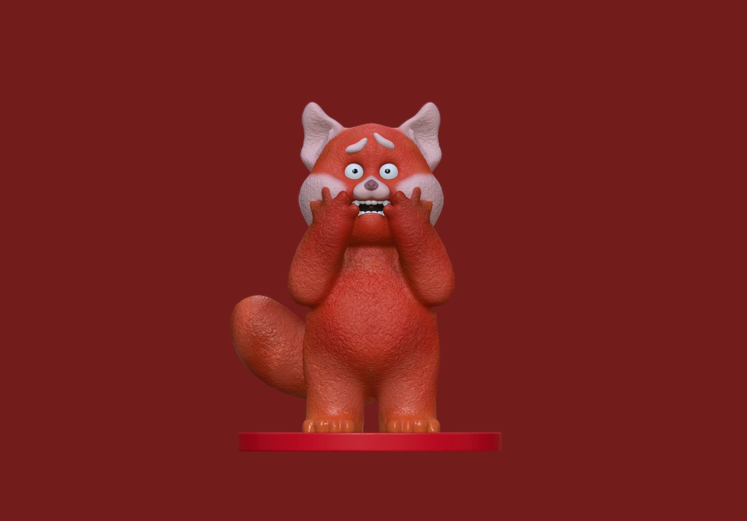 Turning Red Figurine 3D model 3D printable CGTrader