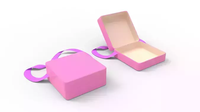 Gift Box with Strip 3D model