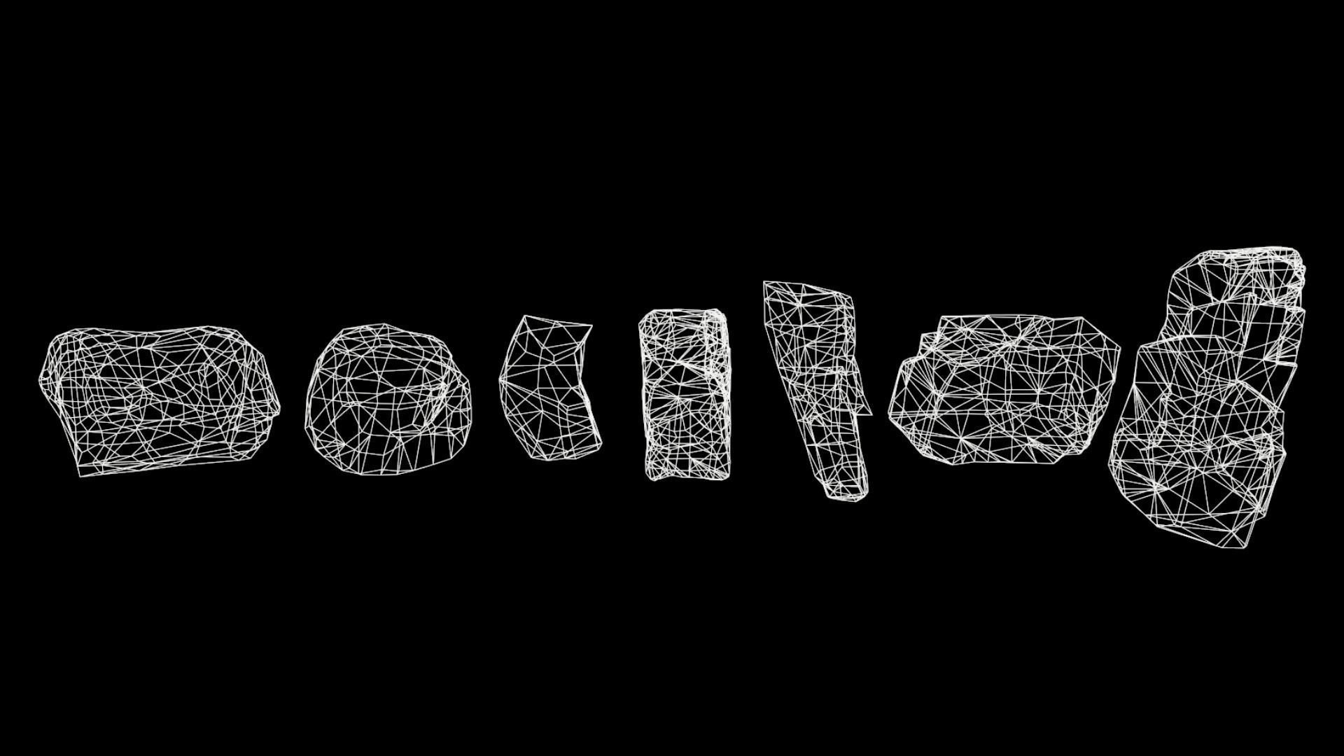 Ice Rocks Set Low-poly 3D model_5