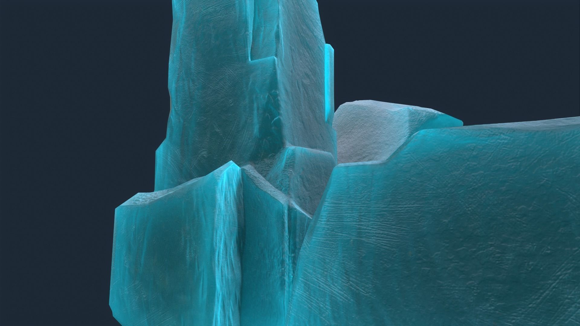 Ice Rocks Set Low-poly 3D model_6