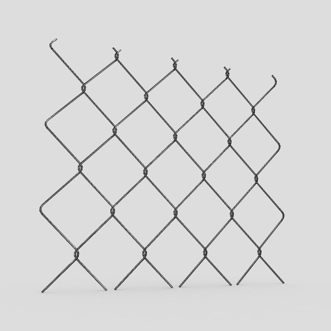 Wire Mesh Low-poly 3D model_2