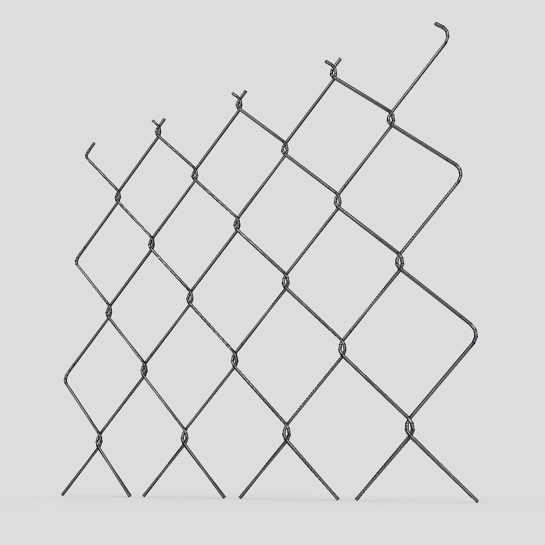 Wire Mesh Low-poly 3D model_12