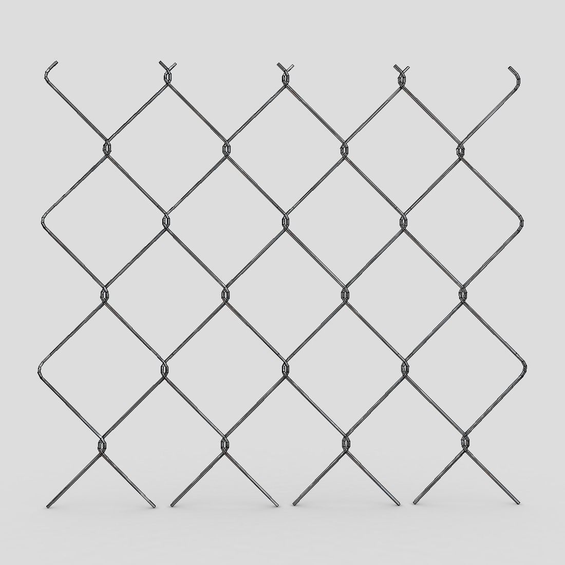 Wire Mesh Low-poly 3D model_4