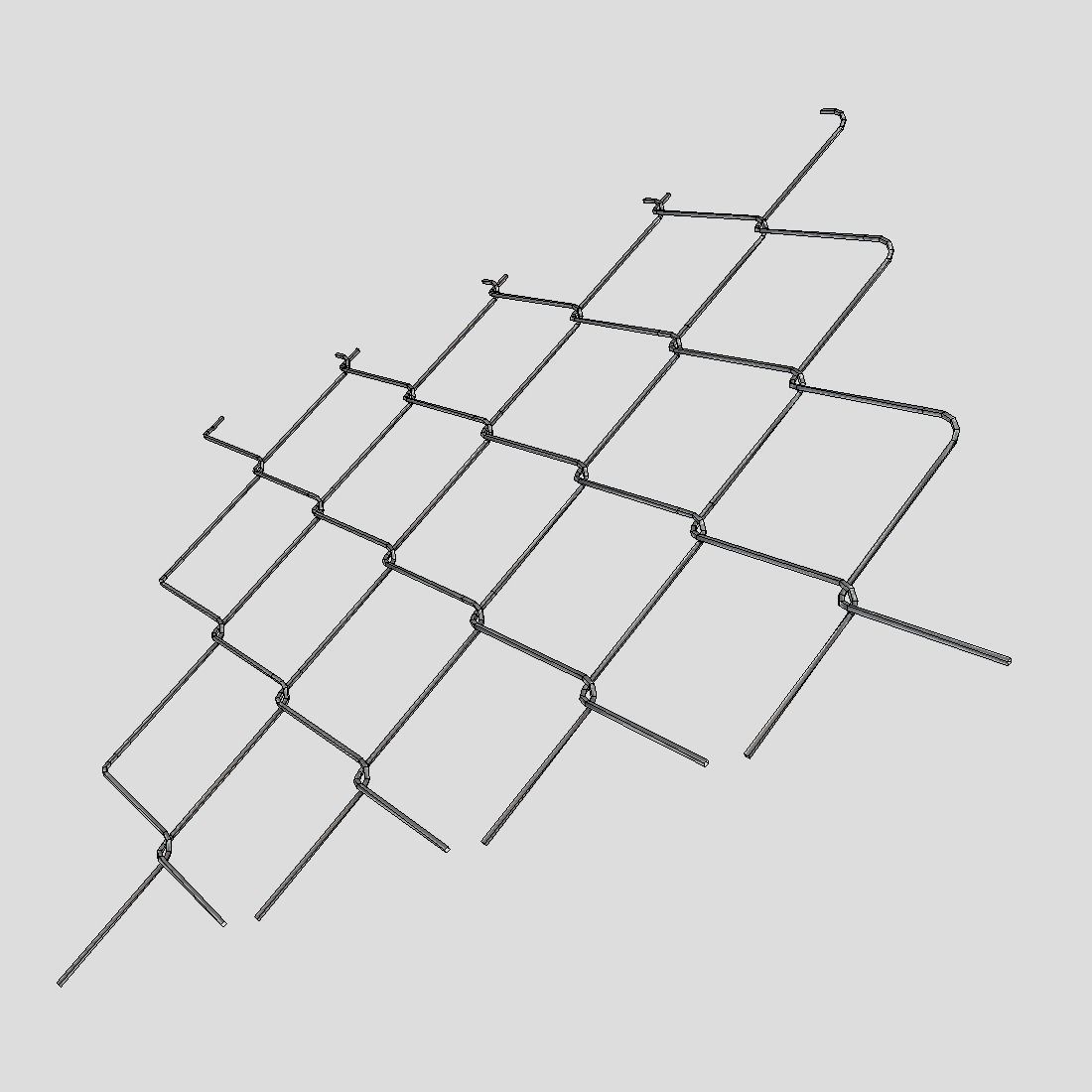 Wire Mesh Low-poly 3D model_10