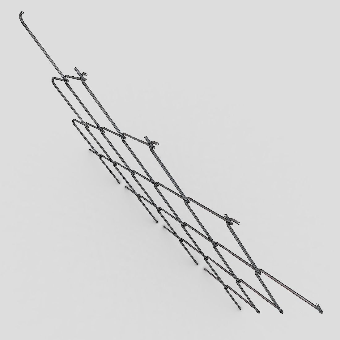 Wire Mesh Low-poly 3D model_8