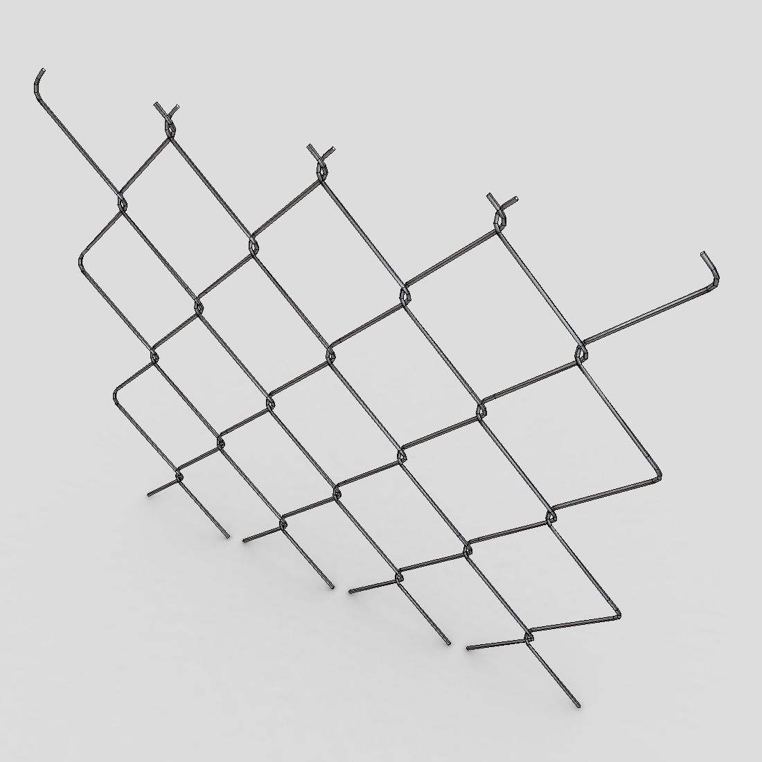 Wire Mesh Low-poly 3D model_6