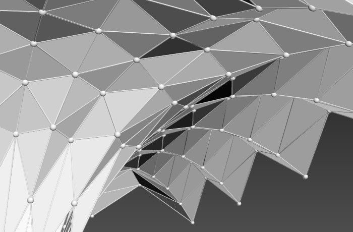 Folded Shade Structure Pavilions Architecture 3D model_27