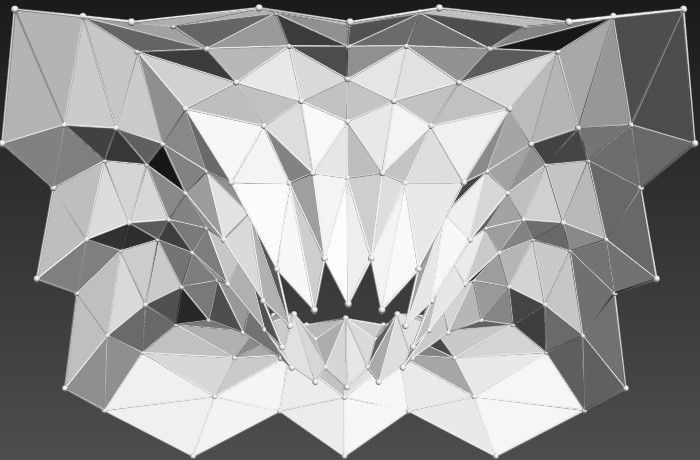 Folded Shade Structure Pavilions Architecture 3D model_11