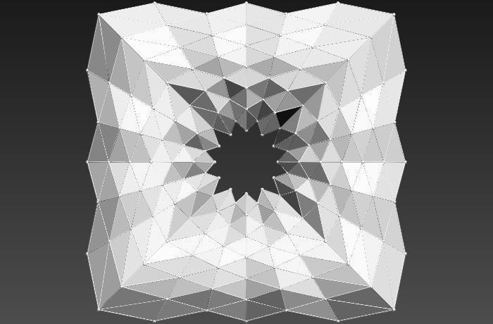 Folded Shade Structure Pavilions Architecture 3D model_12