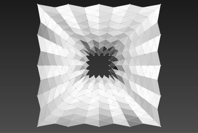 Folded Shade Structure Pavilions Architecture 3D model_26