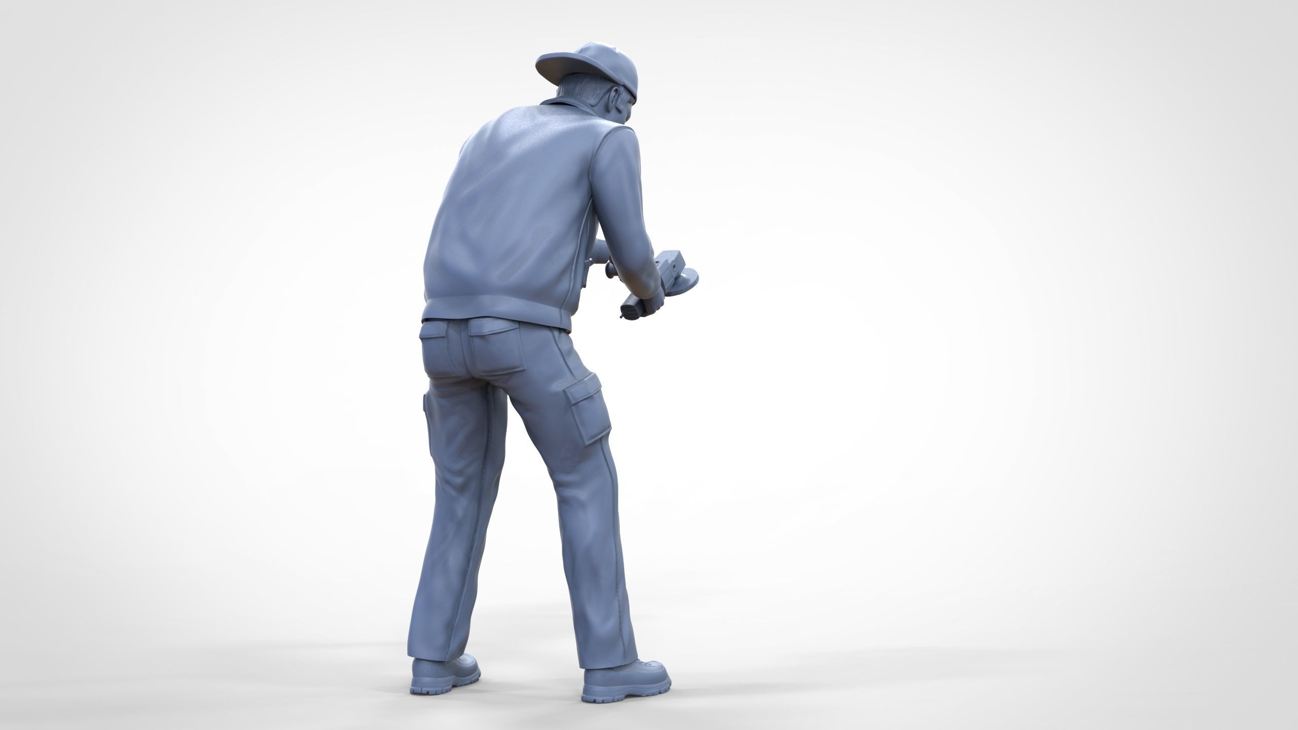 N10 Polisherman or car polisher Mechanic 3D print model_48