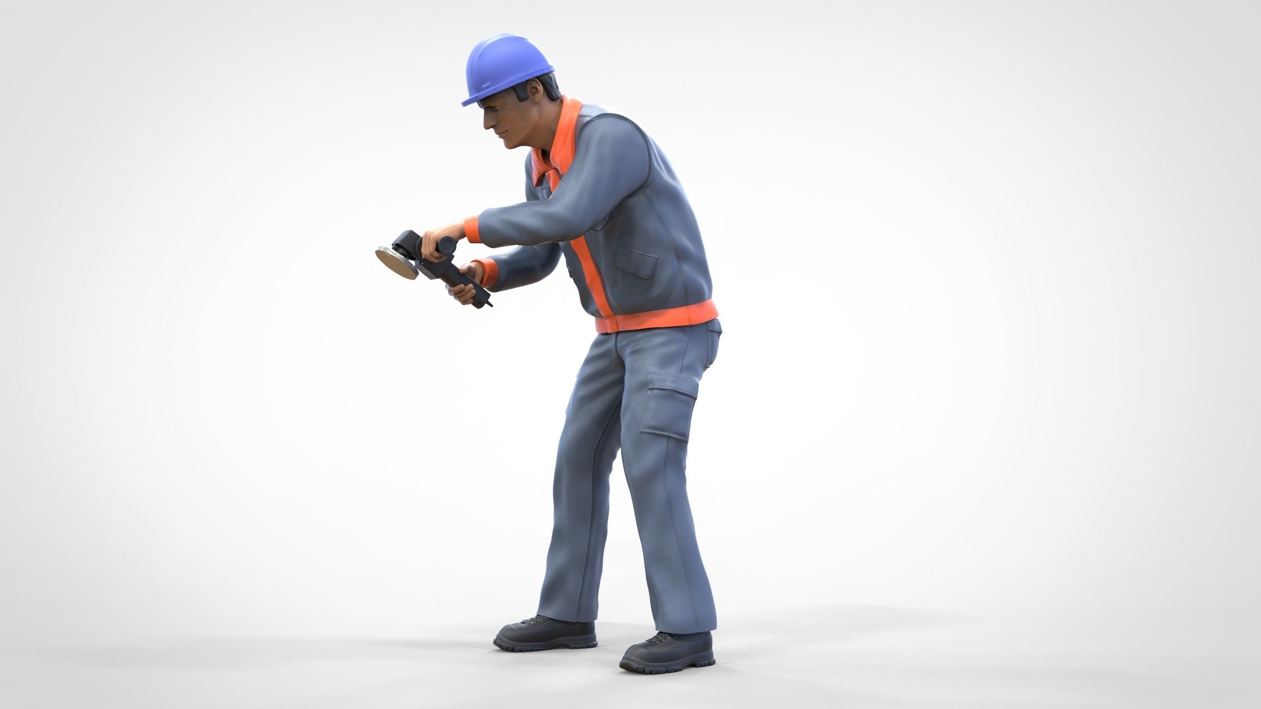 N10 Polisherman or car polisher Mechanic 3D print model_2