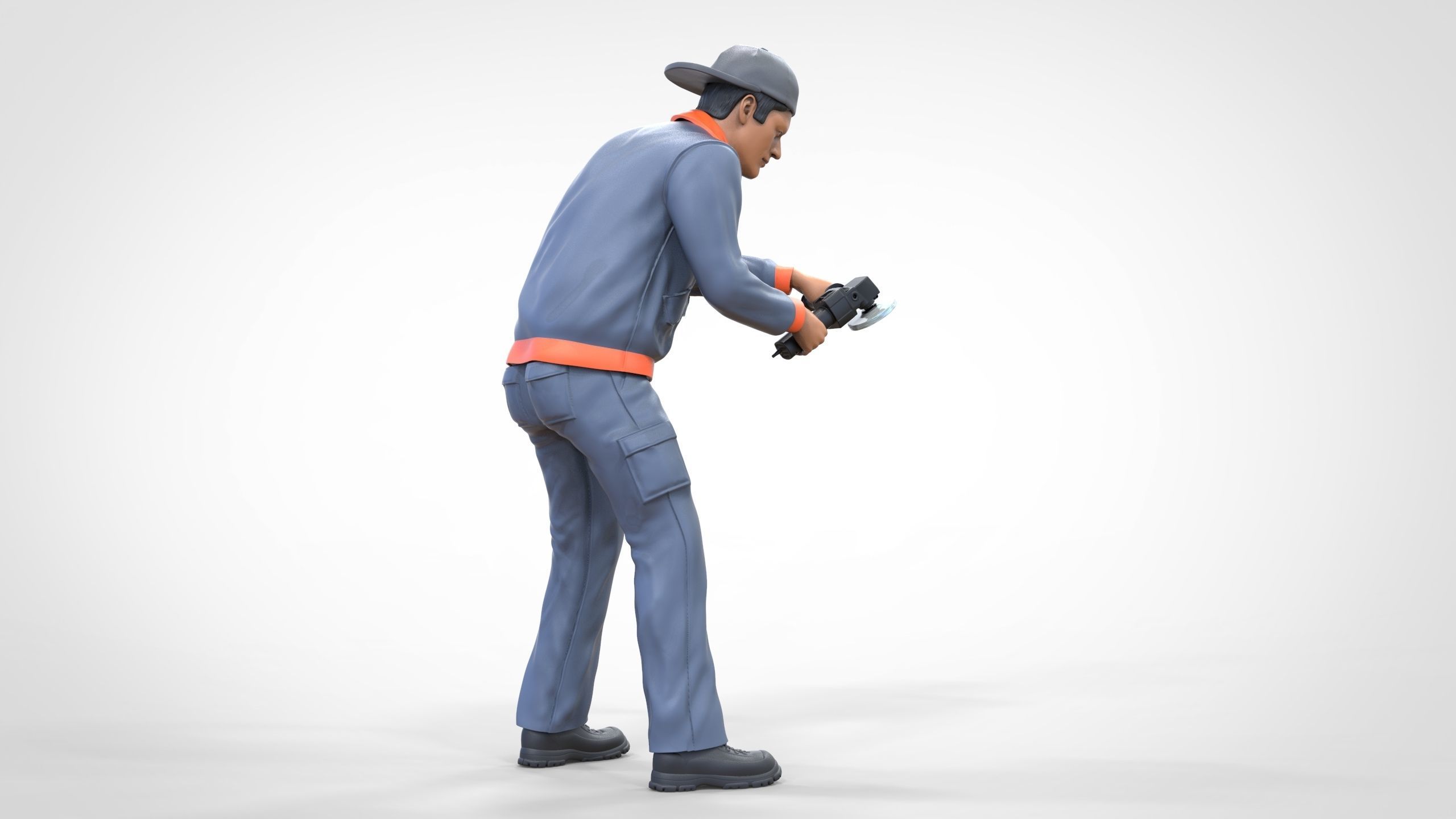 N10 Polisherman or car polisher Mechanic 3D print model_52