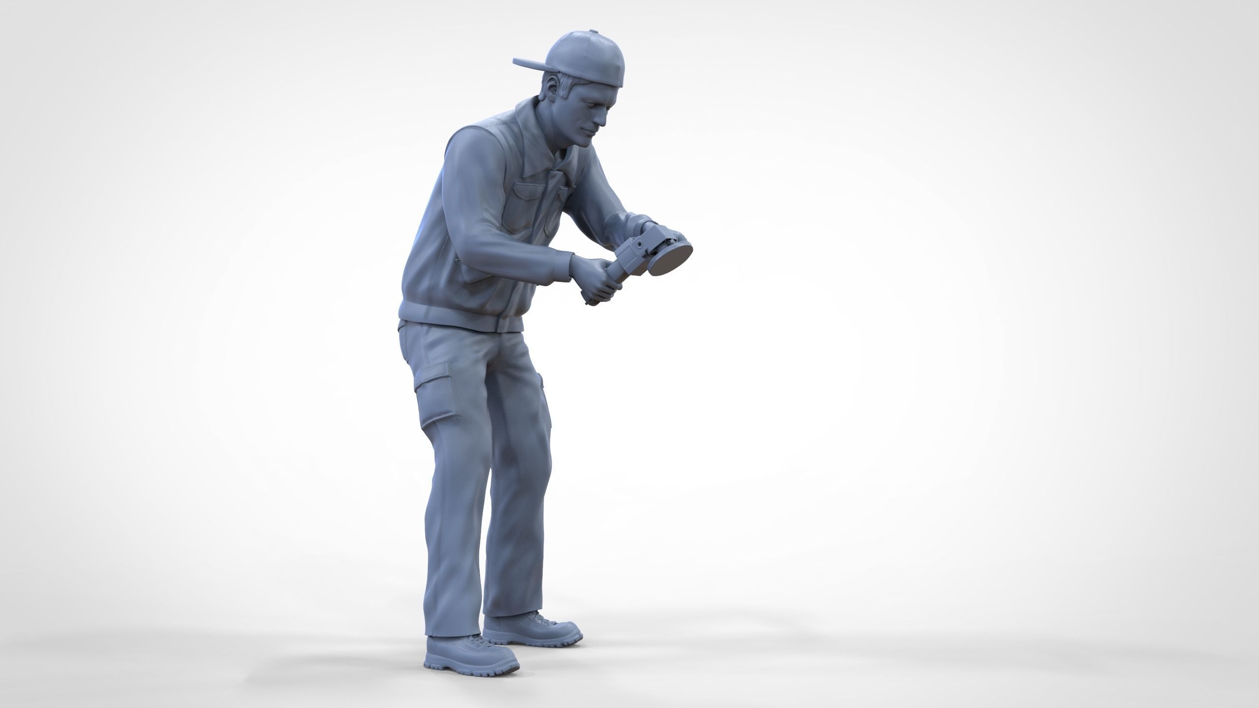 N10 Polisherman or car polisher Mechanic 3D print model_51