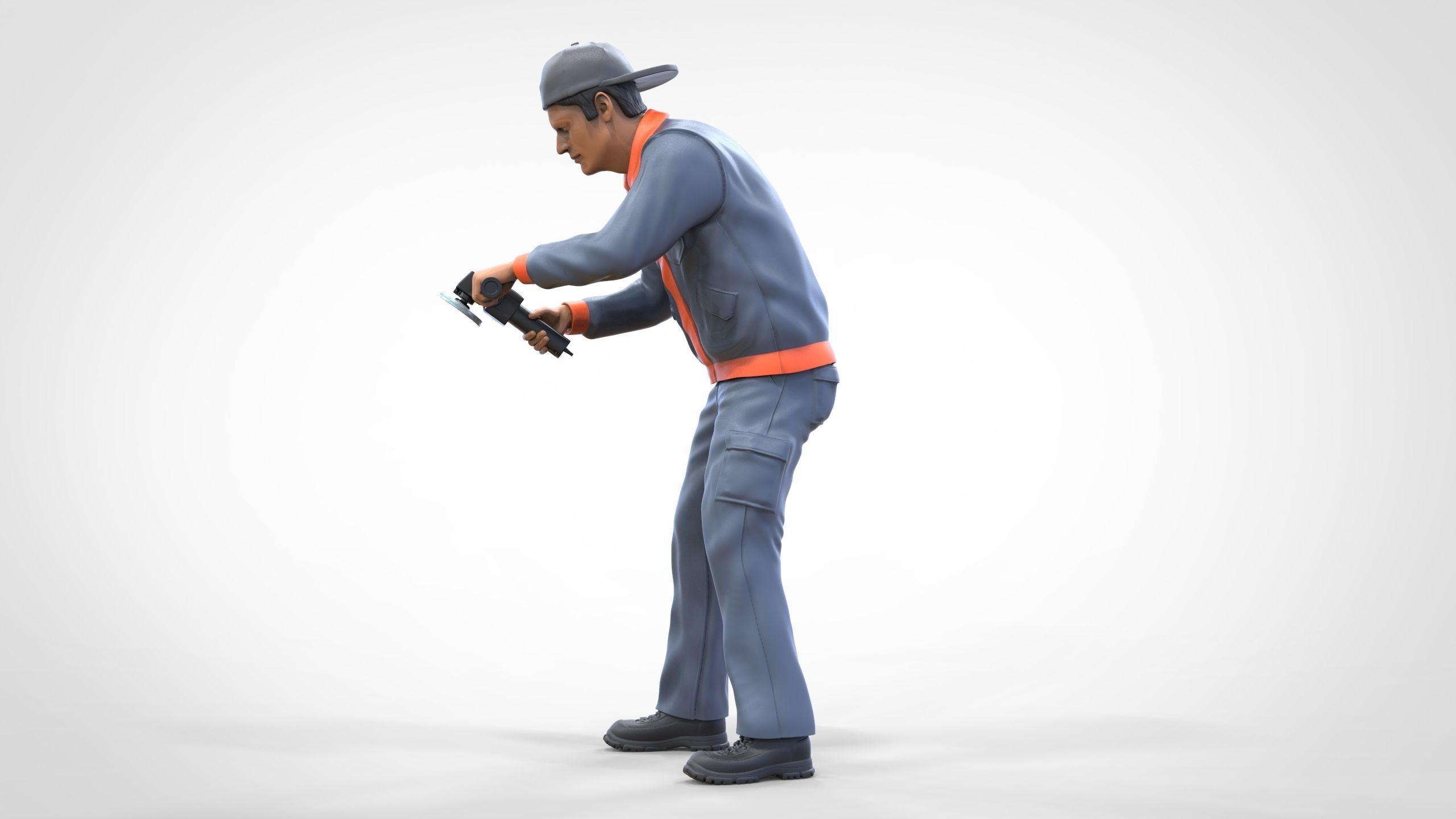 N10 Polisherman or car polisher Mechanic 3D print model_24