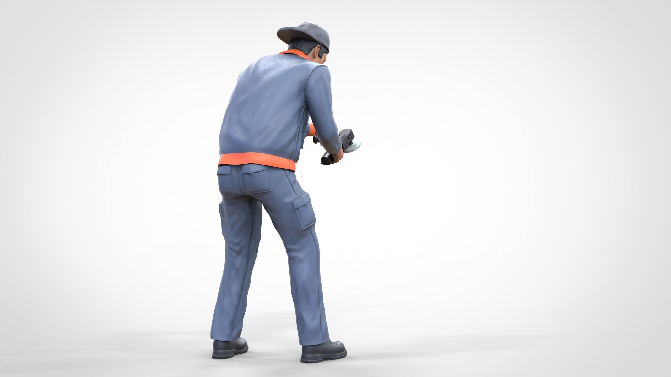 N10 Polisherman or car polisher Mechanic 3D print model_9