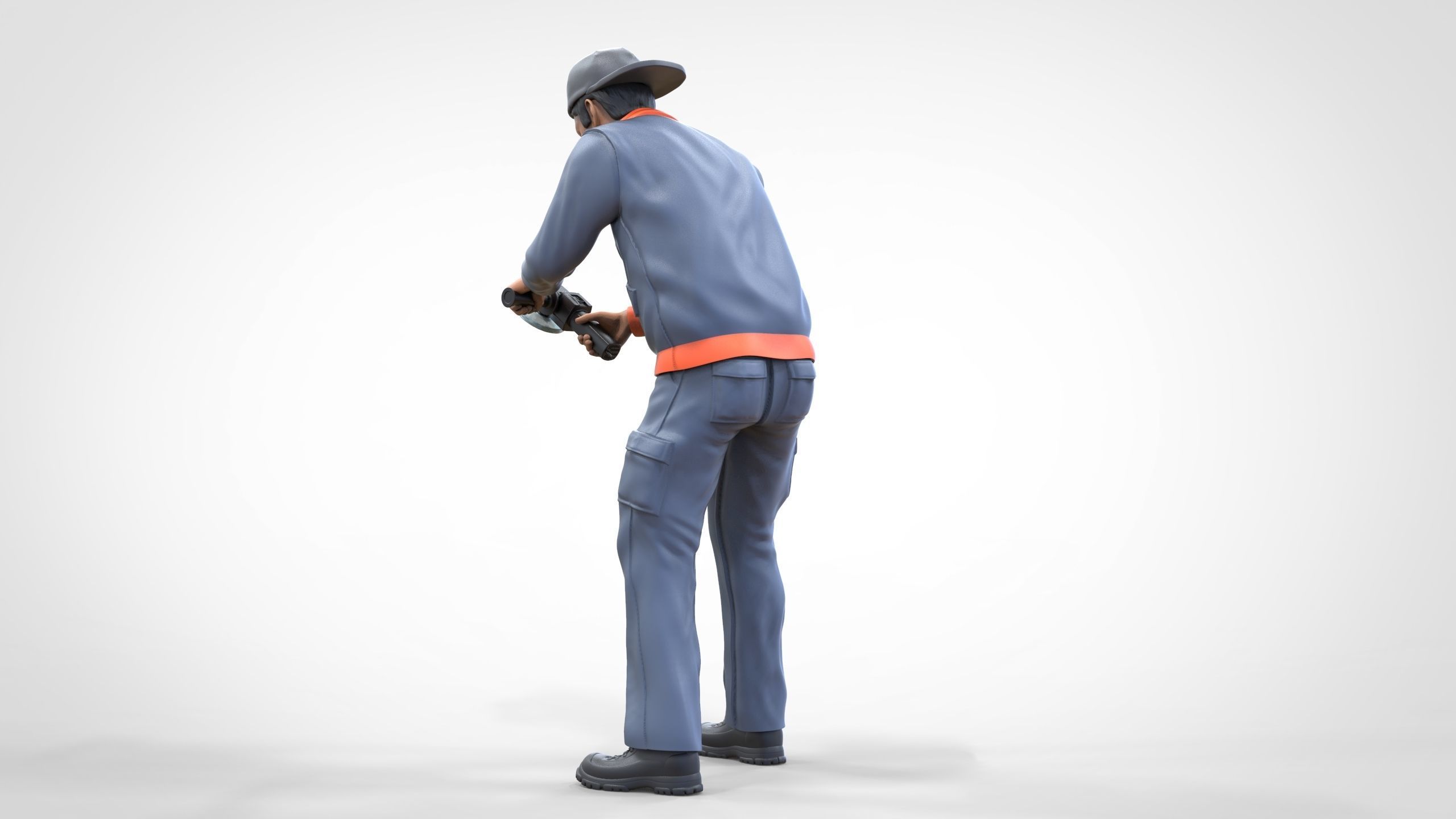 N10 Polisherman or car polisher Mechanic 3D print model_37