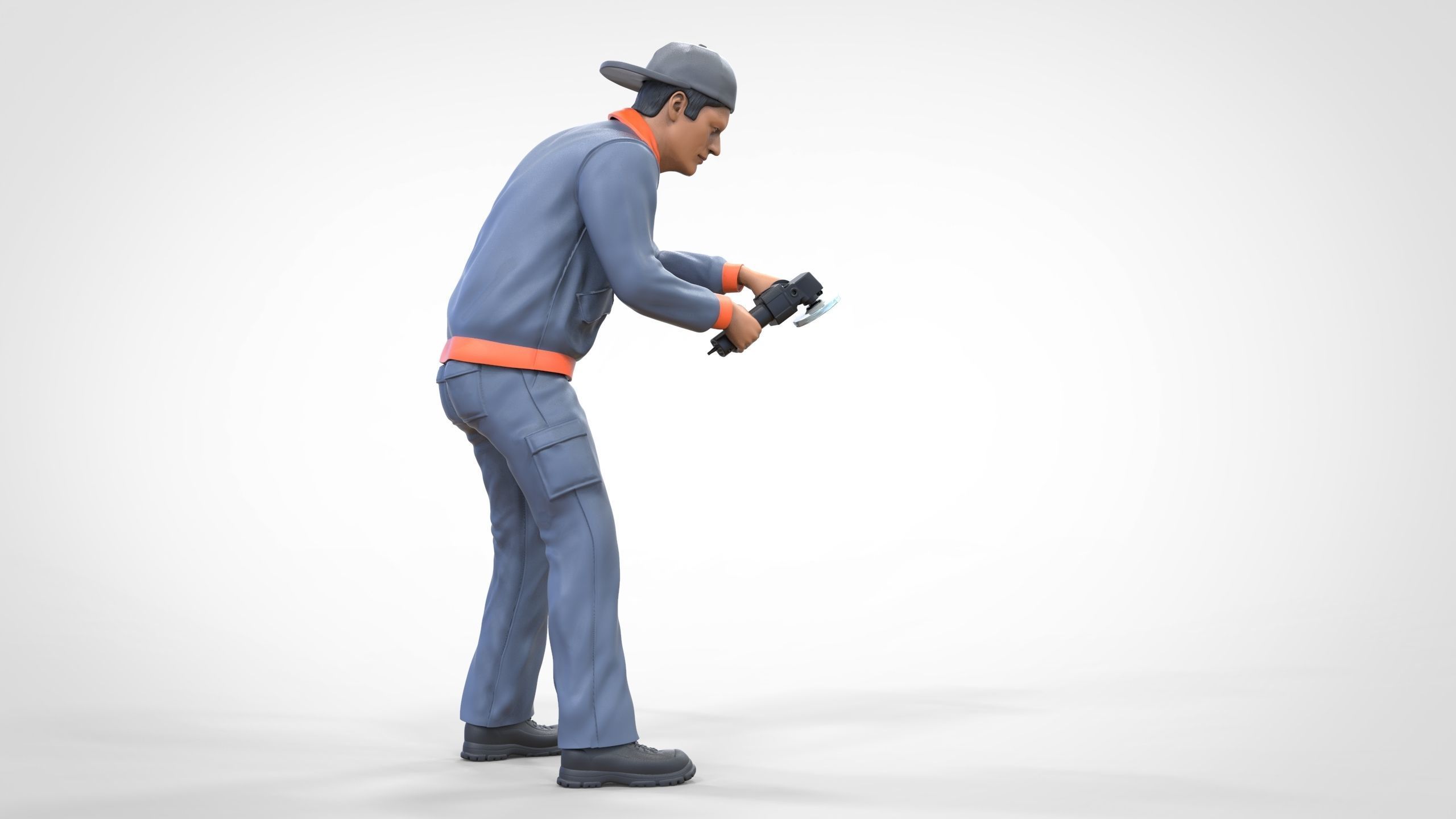 N10 Polisherman or car polisher Mechanic 3D print model_14
