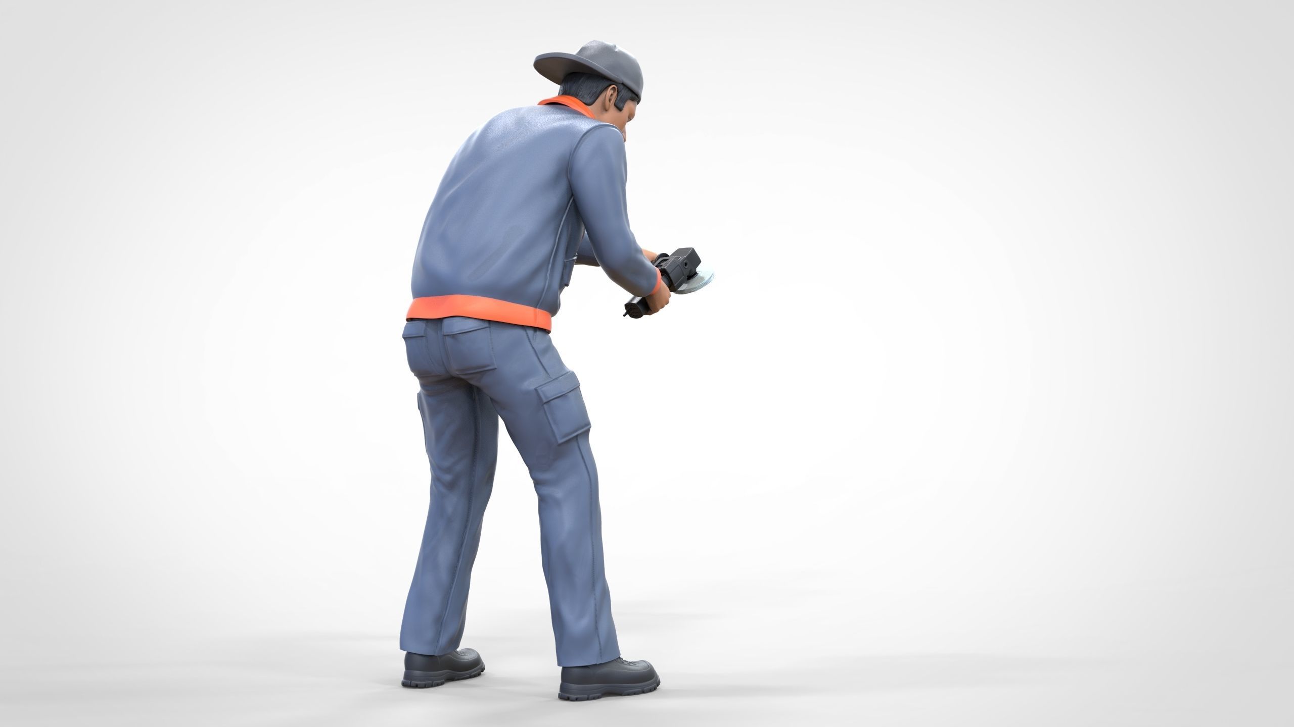 N10 Polisherman or car polisher Mechanic 3D print model_10