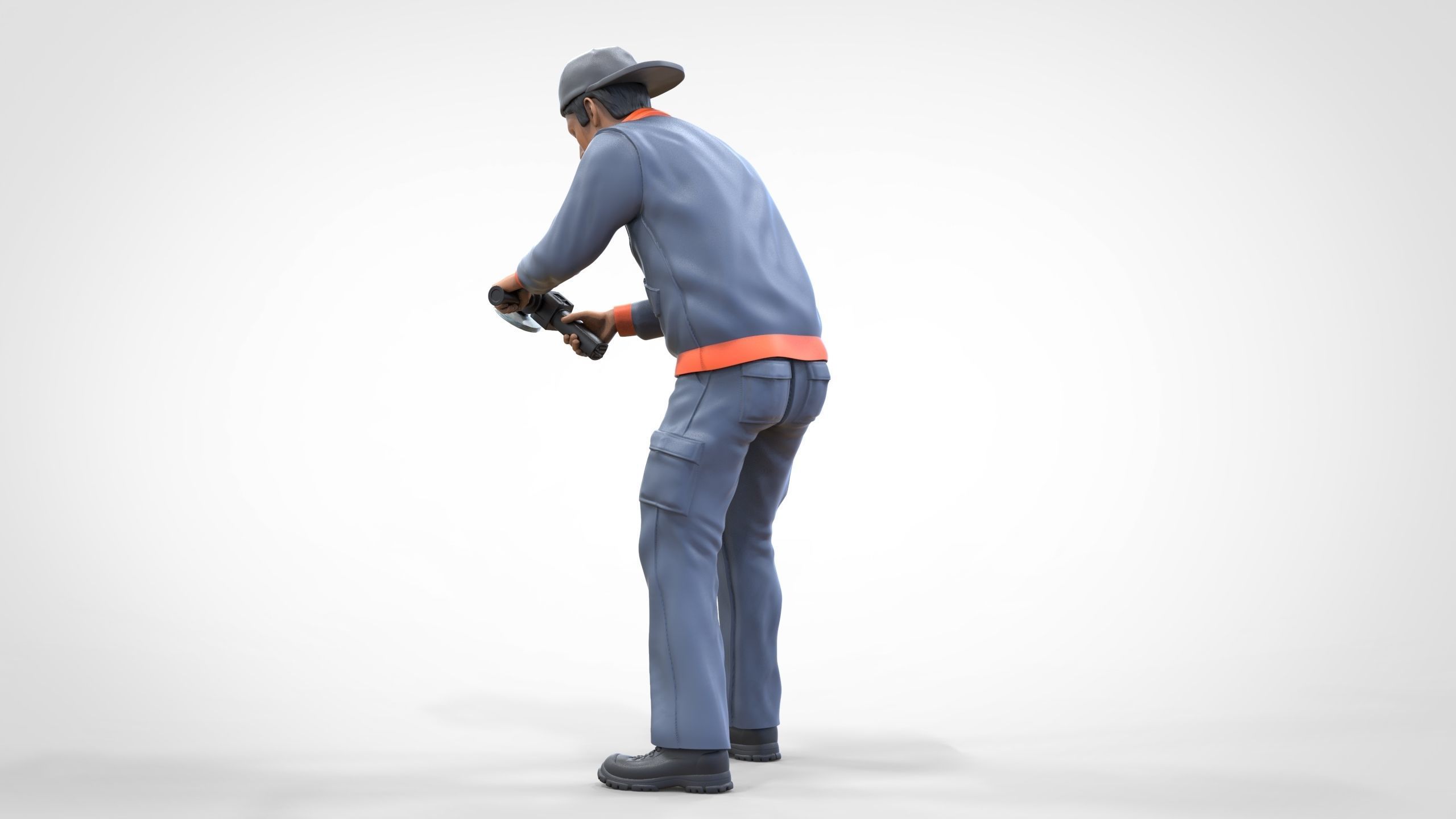 N10 Polisherman or car polisher Mechanic 3D print model_36